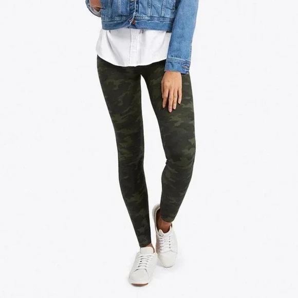 SPANX Grey BB Active Camo 7/8 Seamless Leggings Women's Small - Picture 1 of 5